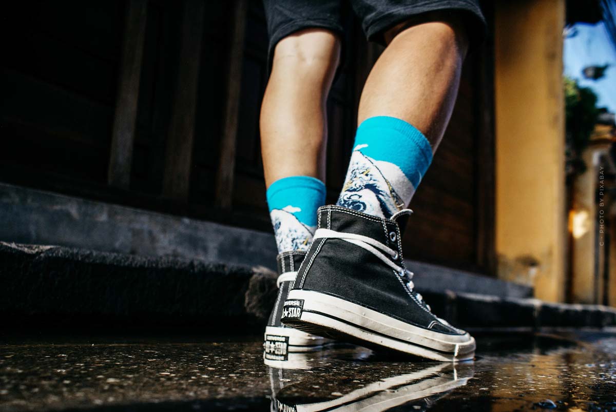 Converse-Sneaker-Socken-Basketballschuhe-Schwarz-Unisex